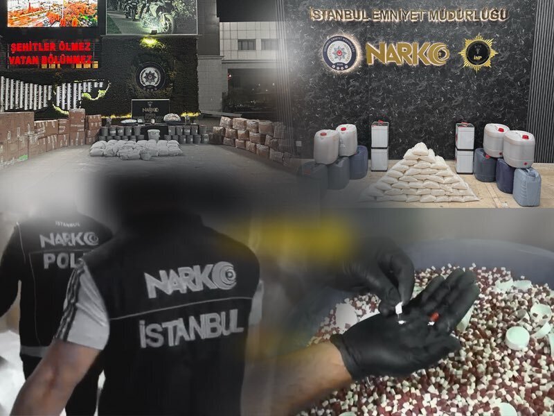 “İstanbul'da 366,5 Kg Uyuşturucu Madde İle 1 Milyon 572 Bin Adet Uyuşturucu Hap Ele Geçirildi”