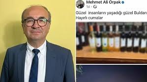 CHP'li Mehmet Ali Orpak'tan tepki çeken "cuma" mesajı! İçki fotoğrafıyla paylaştı .