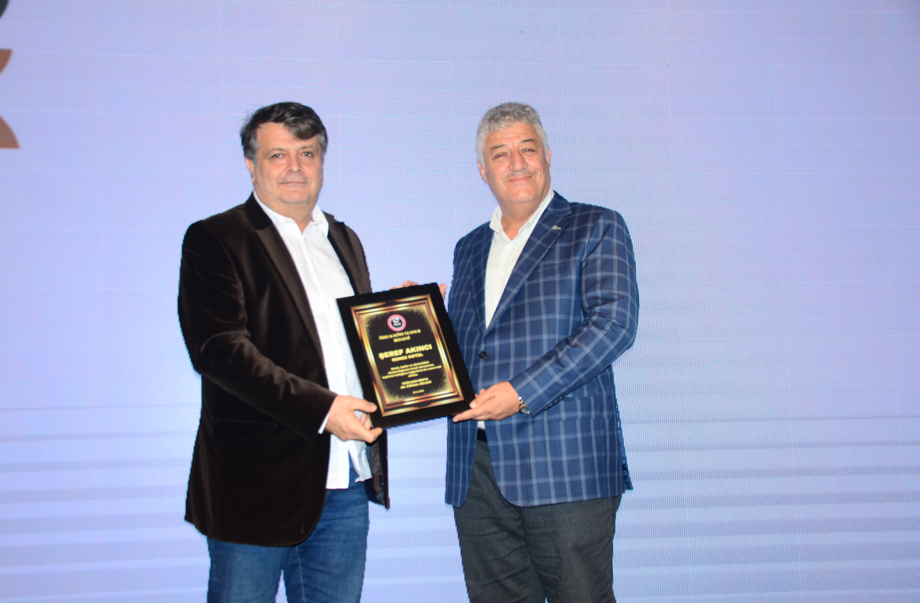 Renex Hotel Sahibi Şeref Akıncı, Özel Kalite ve Onur Belgesi’ne Layık Görüldü
