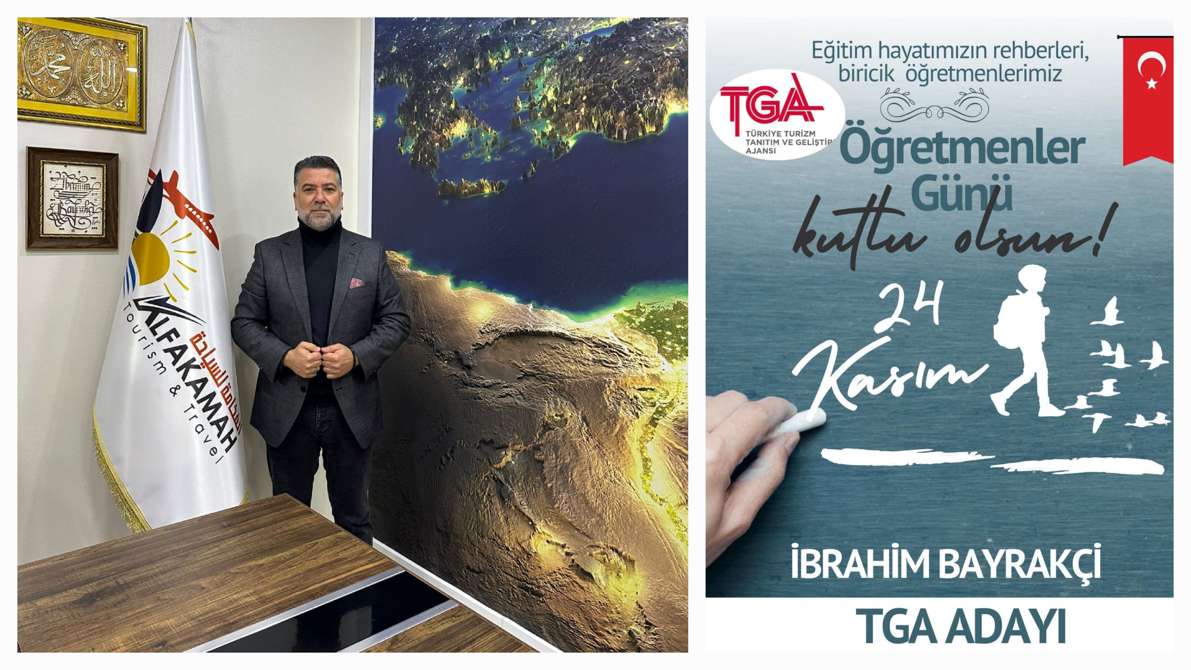 Türkiye Turizm Tanıtım ve Geliştirme Ajansı (TGA) Adayı İbrahim Bayrakçi’nin 24 Kasım Öğretmenler Günü Mesajı 