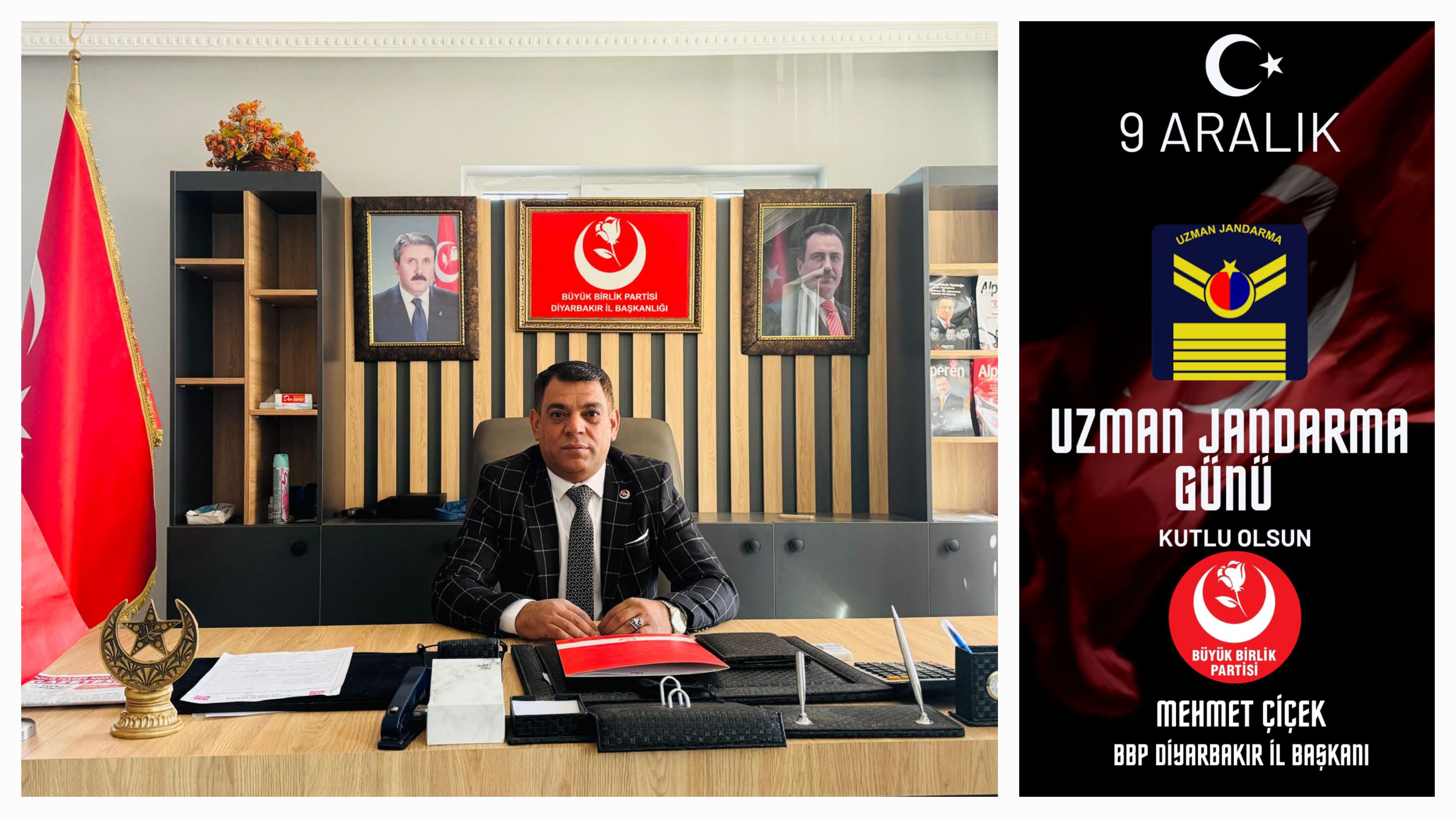 BBP Diyarbakır İl Başkanı Mehmet Çiçek’ten 9 Aralık Uzman Jandarma Günü Mesajı