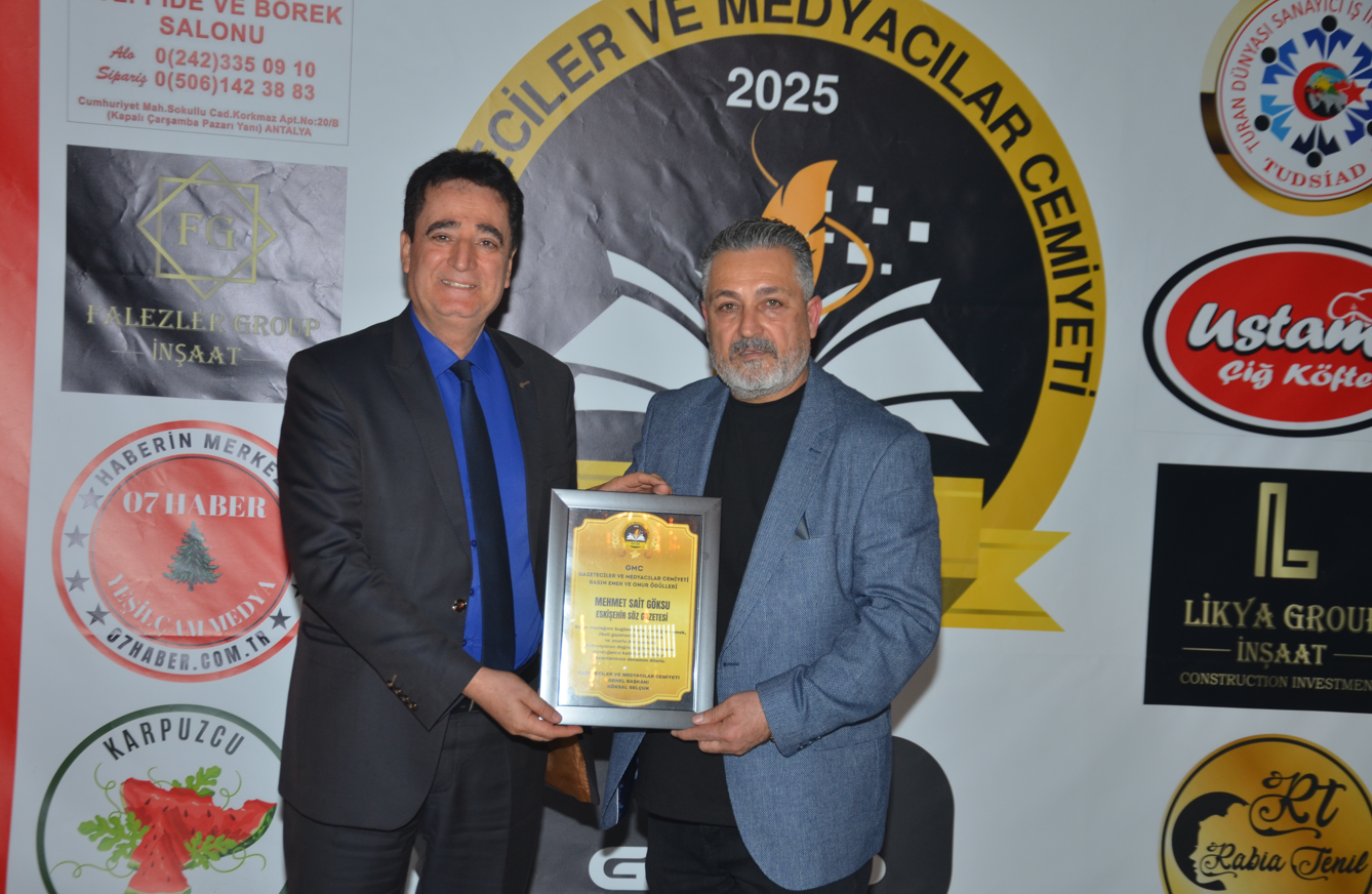 MEHMET SAİT GÖKSU’YA BASIN EMEK VE ONUR ÖDÜLÜ