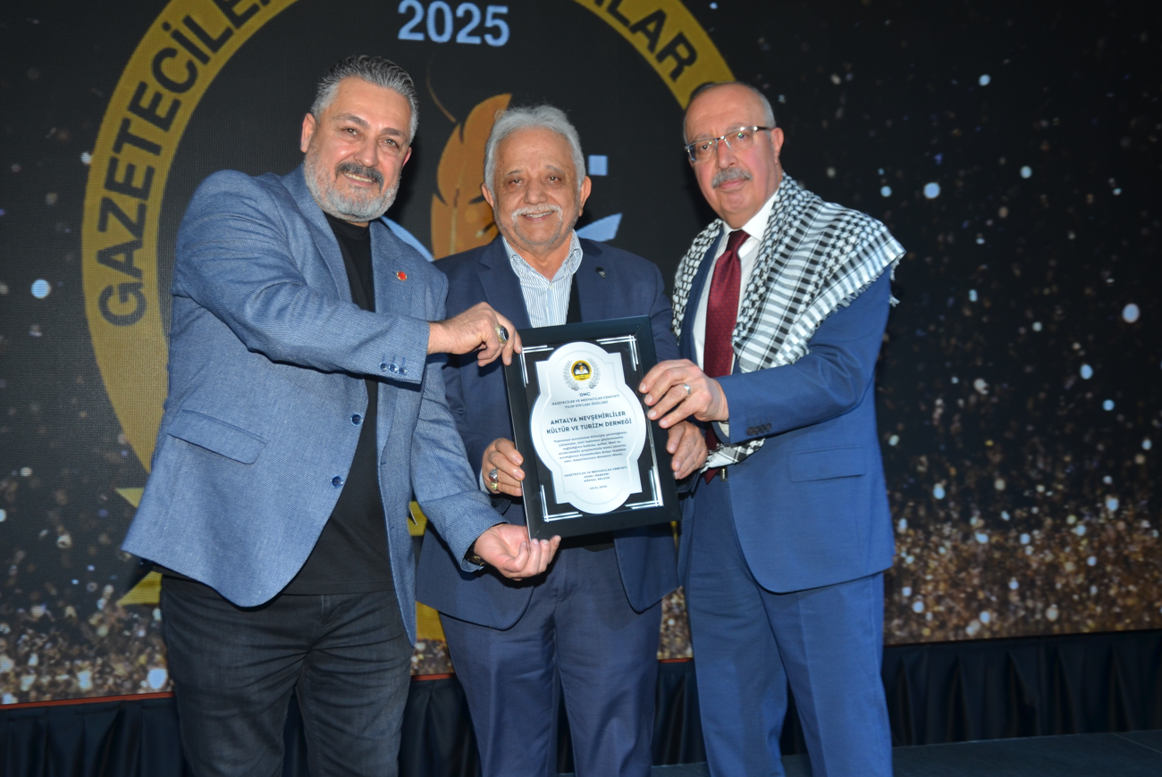 Antalya Nevşehirliler Derneği Kültür ve Turizm Alanındaki Çalışmalarıyla Ödül Aldı
