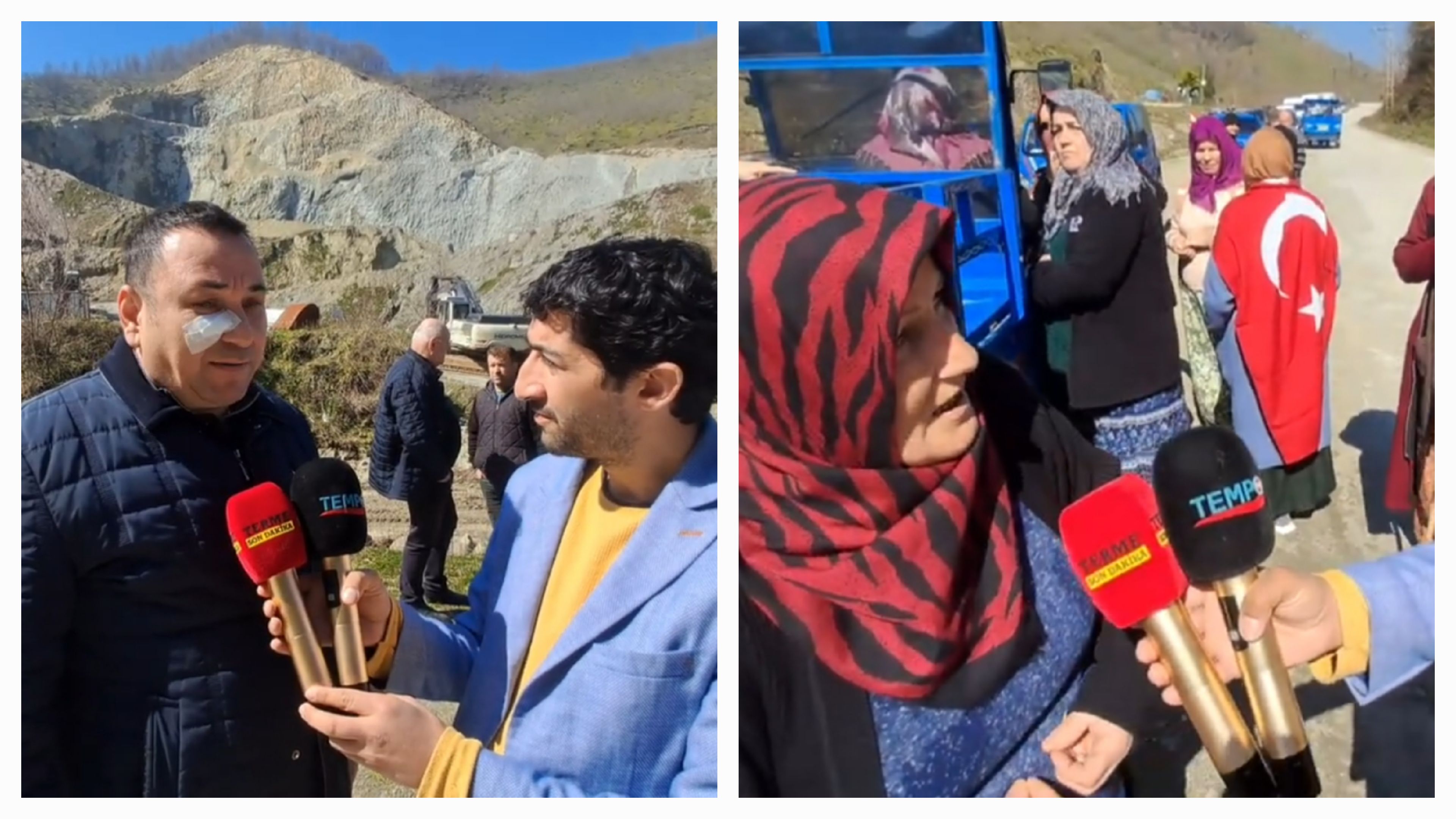 Samsun Terme’de Taş Ocağında Planlanan Dinamitli Patlamaya Mahalle Sakinlerinden Tepki