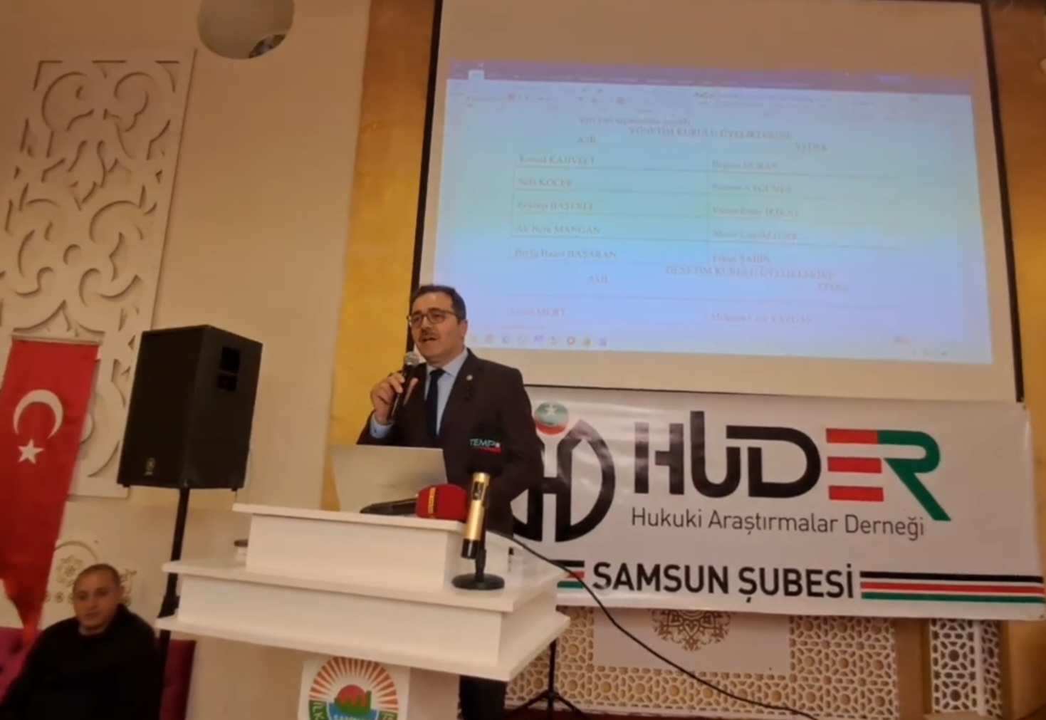 Hukuki Araştırmalar Derneği Samsun Şubesi’nde Av. Kemal Kahveci Güven Tazeledi