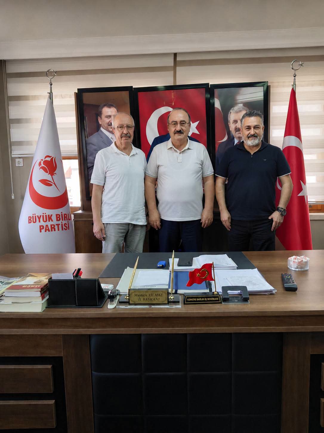 GAZETECİLER VE MEDYACILAR CEMİYETİ'NDEN BÜYÜK BİRLİK PARTİSİ ANTALYA İL BAŞKANLIĞI'NA ANLAMLI ZİYARET