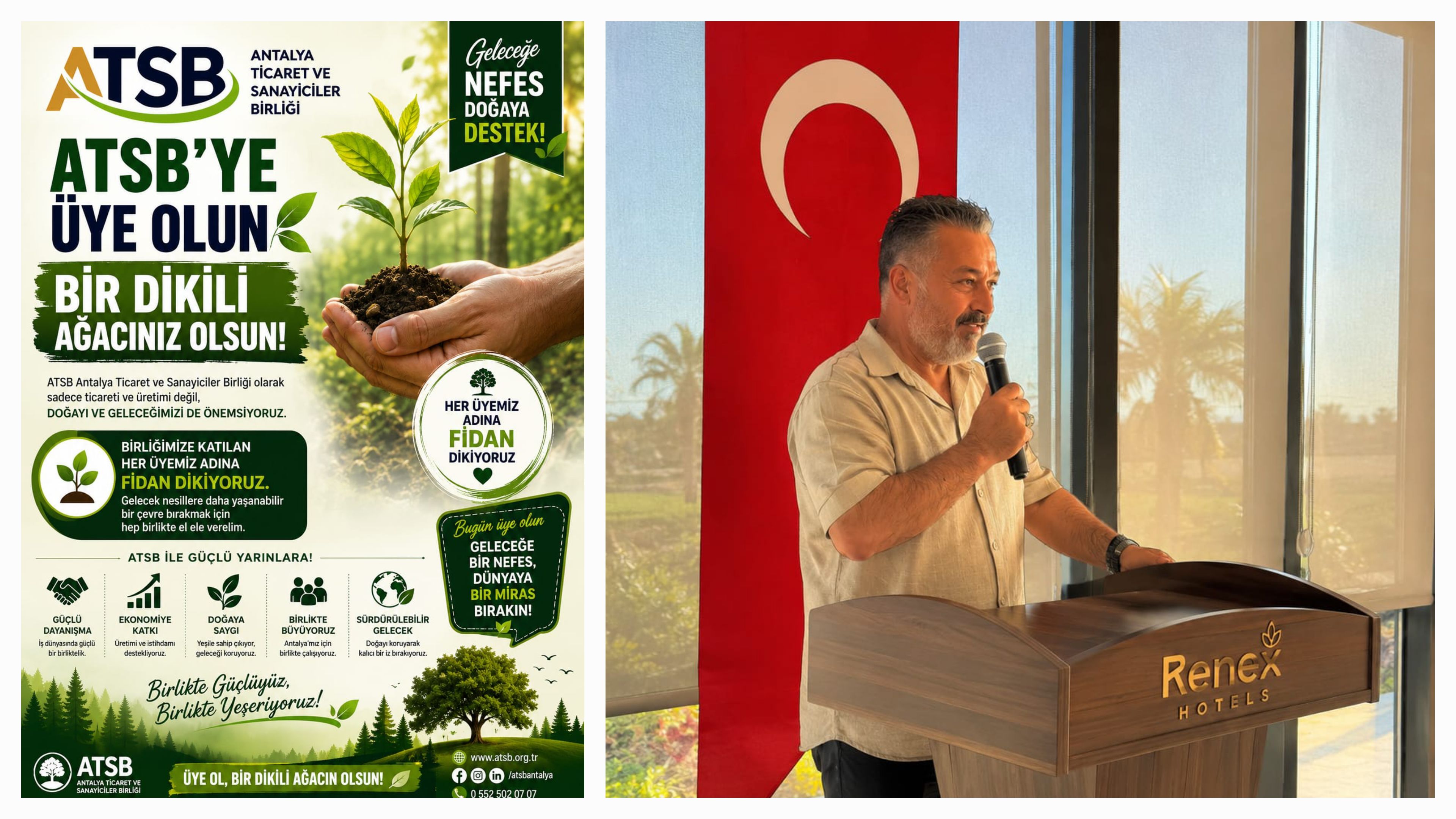ATSB'DEN ÖRNEK PROJE: "ÜYE OLUN, BİR DİKİLİ AĞACINIZ OLSUN"