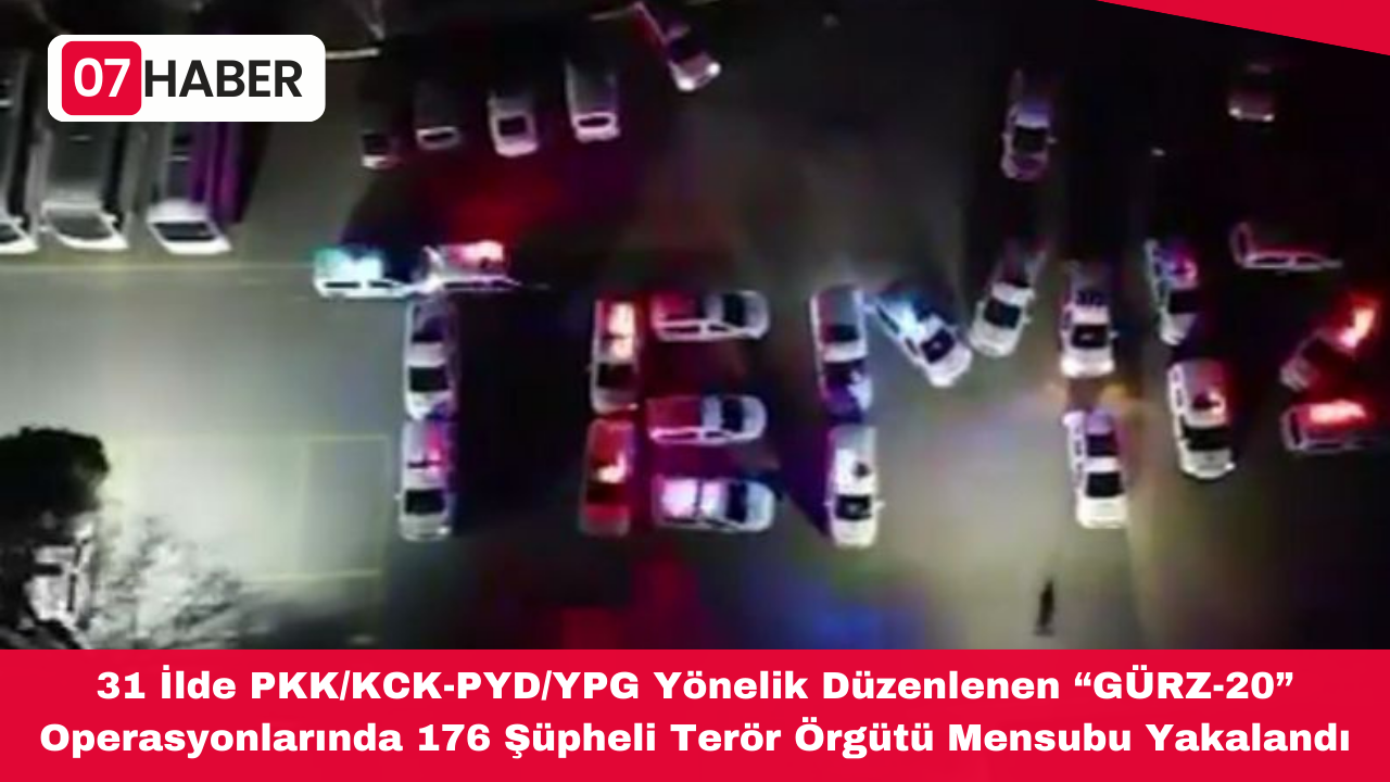 31 İlde PKK/KCK-PYD/YPG Yönelik Düzenlenen “GÜRZ-20” Operasyonlarında 176 Şüpheli Terör Örgütü Mensubu Yakalandı