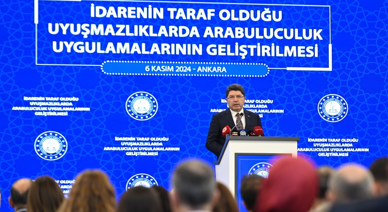 ADALET BAKANI TUNÇ, İDARENİN TARAF OLDUĞU UYUŞMAZLIKLARDA ARABULUCULUK UYGULAMALARININ GELİŞTİRİLMESİ SEMPOZYUMU'NA KATILDI