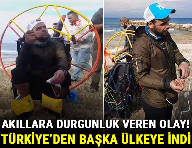 Akıllara durgunluk veren olay! Rüzgara kapılan Türk paraşütçü Lübnan’a indi…