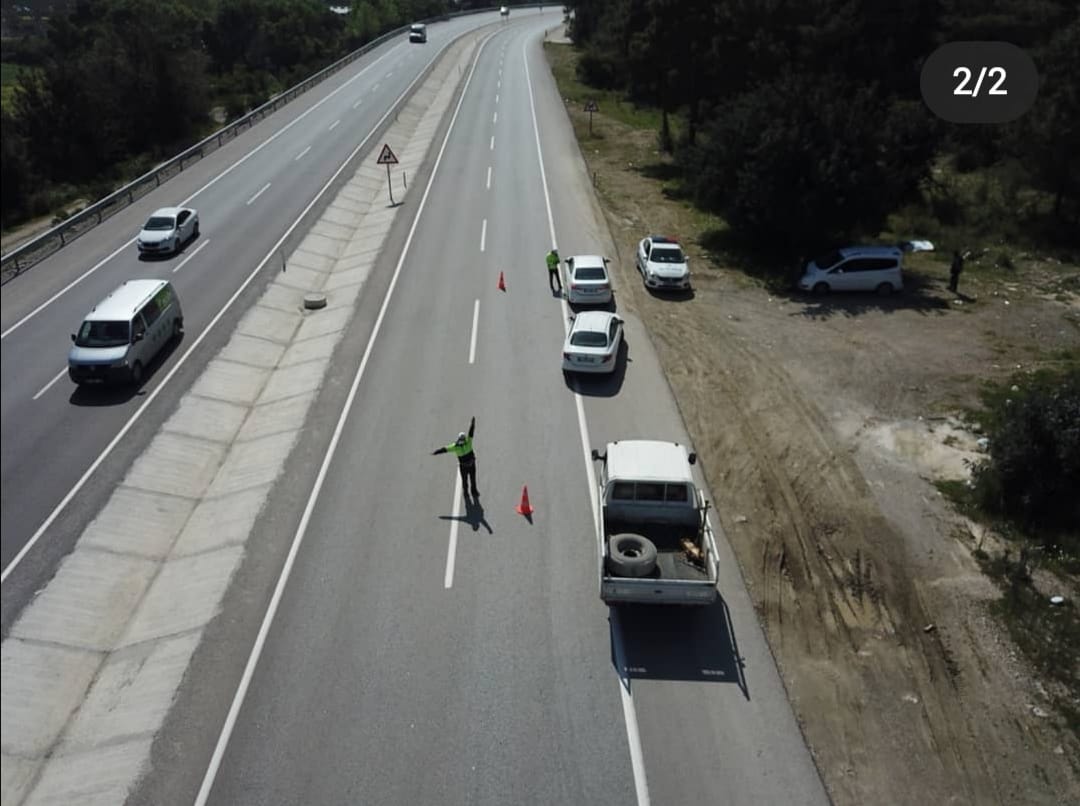 Antalya'da Helikopter ve Drone Kullanılarak Trafik Denetimleri gerçekleştirildi