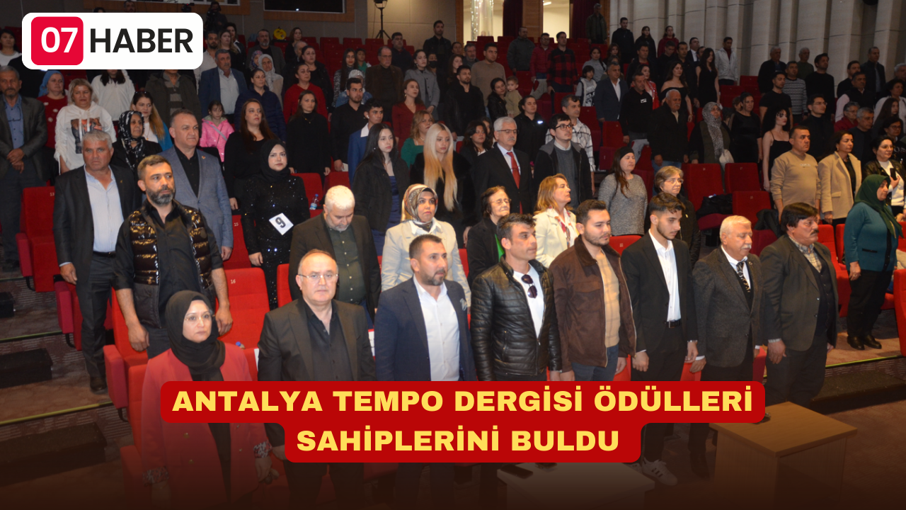 ANTALYA TEMPO DERGİSİ ÖDÜLLERİ SAHİPLERİNİ BULDU