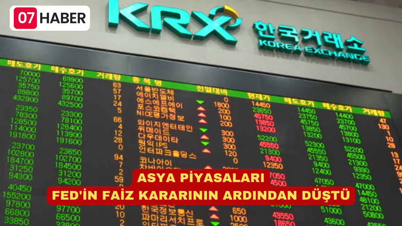 ASYA PİYASALARI FED'İN FAİZ KARARININ ARDINDAN DÜŞTÜ