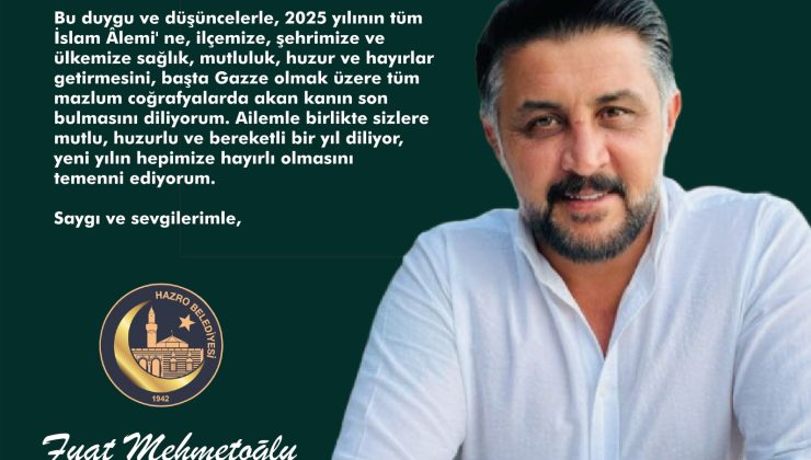 BAŞKAN FUAT MEHMETOĞLU YENİ YIL MESAJI PAYLAŞTI