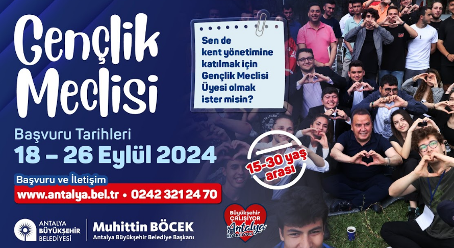 BÜYÜKŞEHİR GENÇLİK MECLİSİNE BAŞVURULAR BAŞLADI