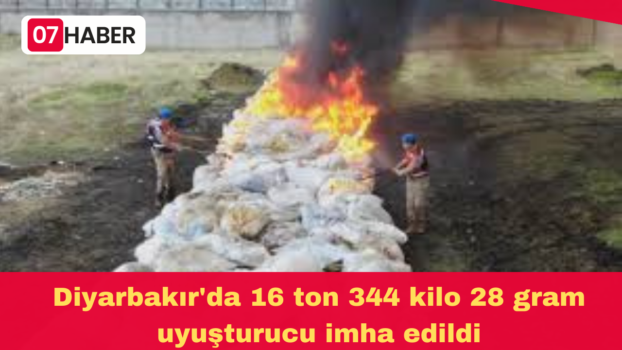 Diyarbakır'da 16 ton 344 kilo 28 gram uyuşturucu imha edildi