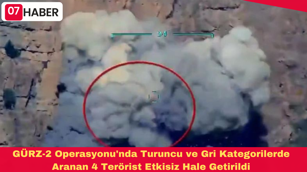 GÜRZ-2 Operasyonu'nda Turuncu ve Gri Kategorilerde Aranan 4 Terörist Etkisiz Hale Getirildi