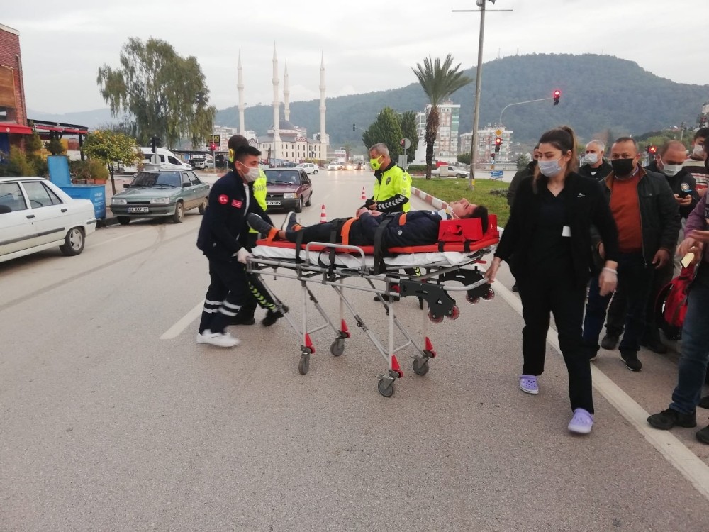 Kumluca’da trafik kazası: 1 yaralı