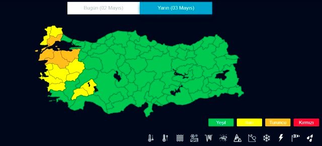 Meteoroloji 5 il için turuncu uyarı yayınladı: Kuvvetli yağış geliyor