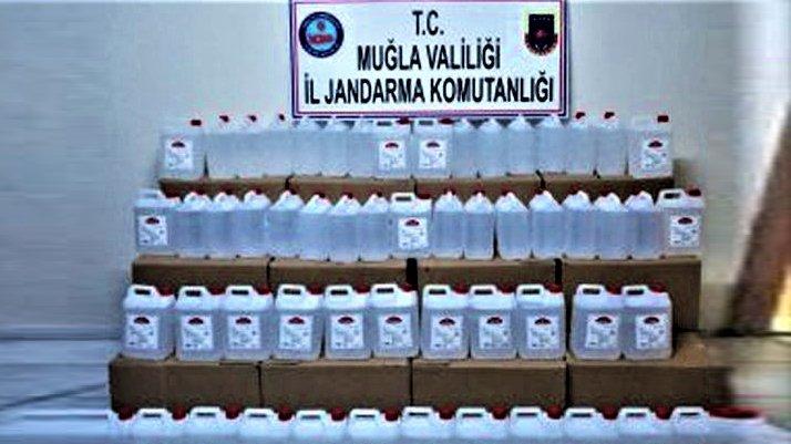 Muğla’da 420 litre etil alkol ele geçirildi