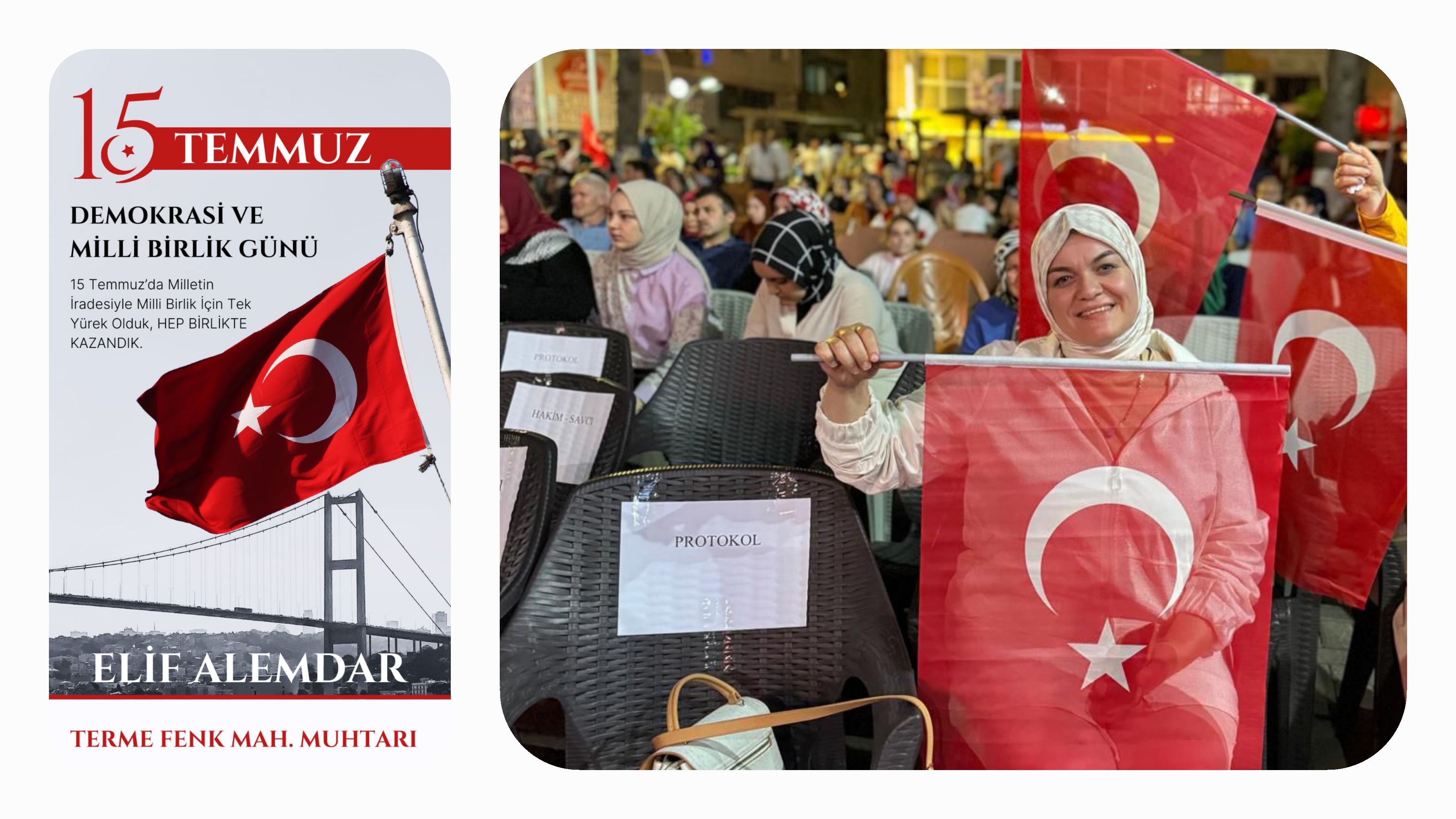 Muhtar Elif Alemdar'dan 15 Temmuz Demokrasi ve Milli Birlik Günü Mesajı