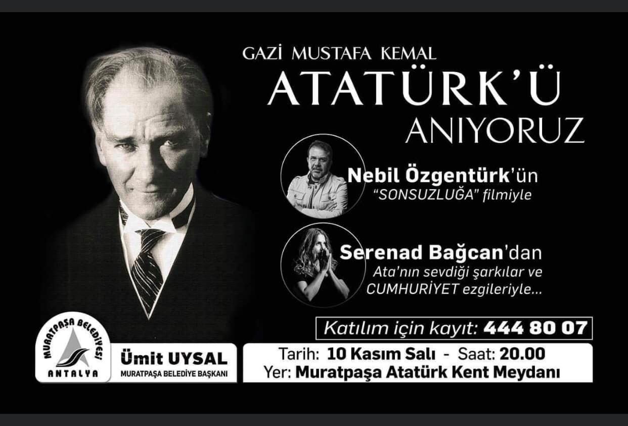 Muratpaşa’dan Ata’ya saygı gecesi