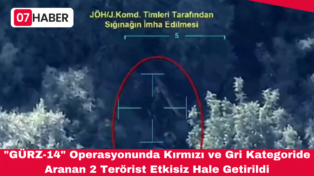 "GÜRZ-14" Operasyonunda Kırmızı ve Gri Kategoride Aranan 2 Terörist Etkisiz Hale Getirildi