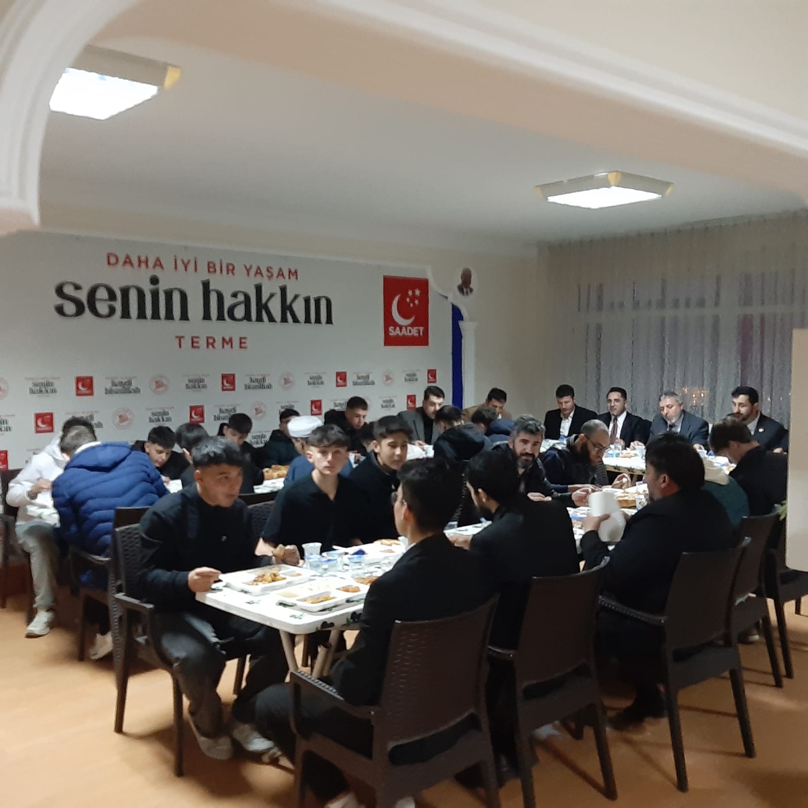 Saadet Partisi Terme Gençlik Kolları, Gençlik İftarında Buluştu