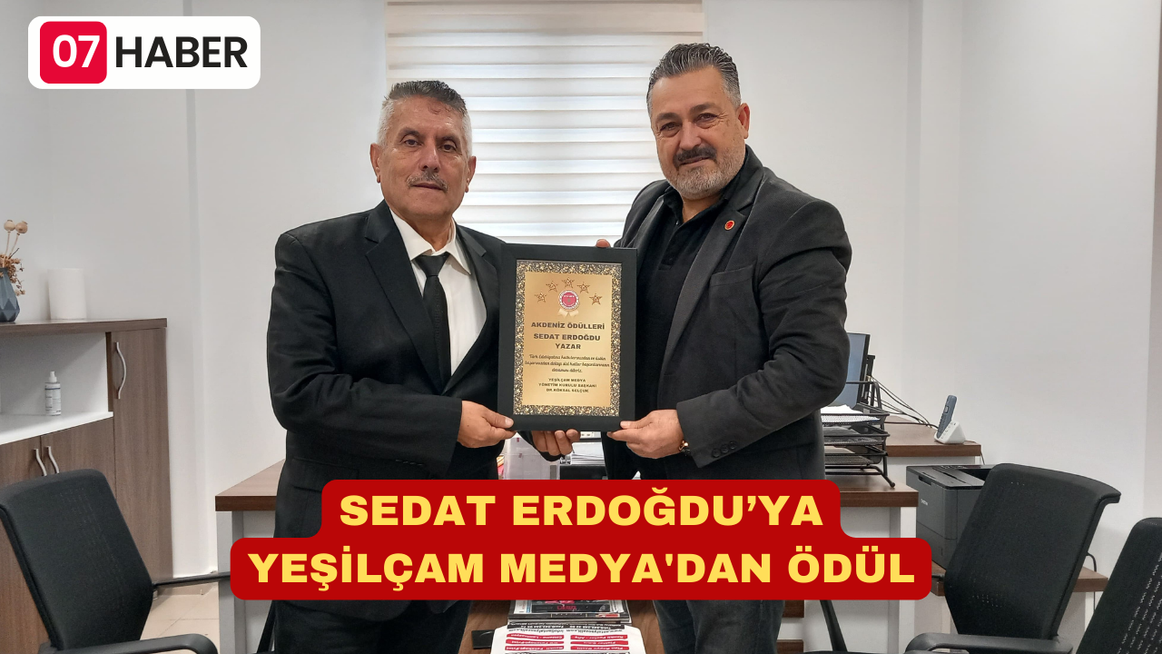 SEDAT ERDOĞDU’YA YEŞİLÇAM MEDYA'DAN ÖDÜL