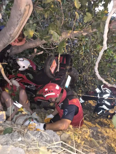 Balıkesir Ayvalık’ta ATV şarampole uçtu: 2 yaralı
